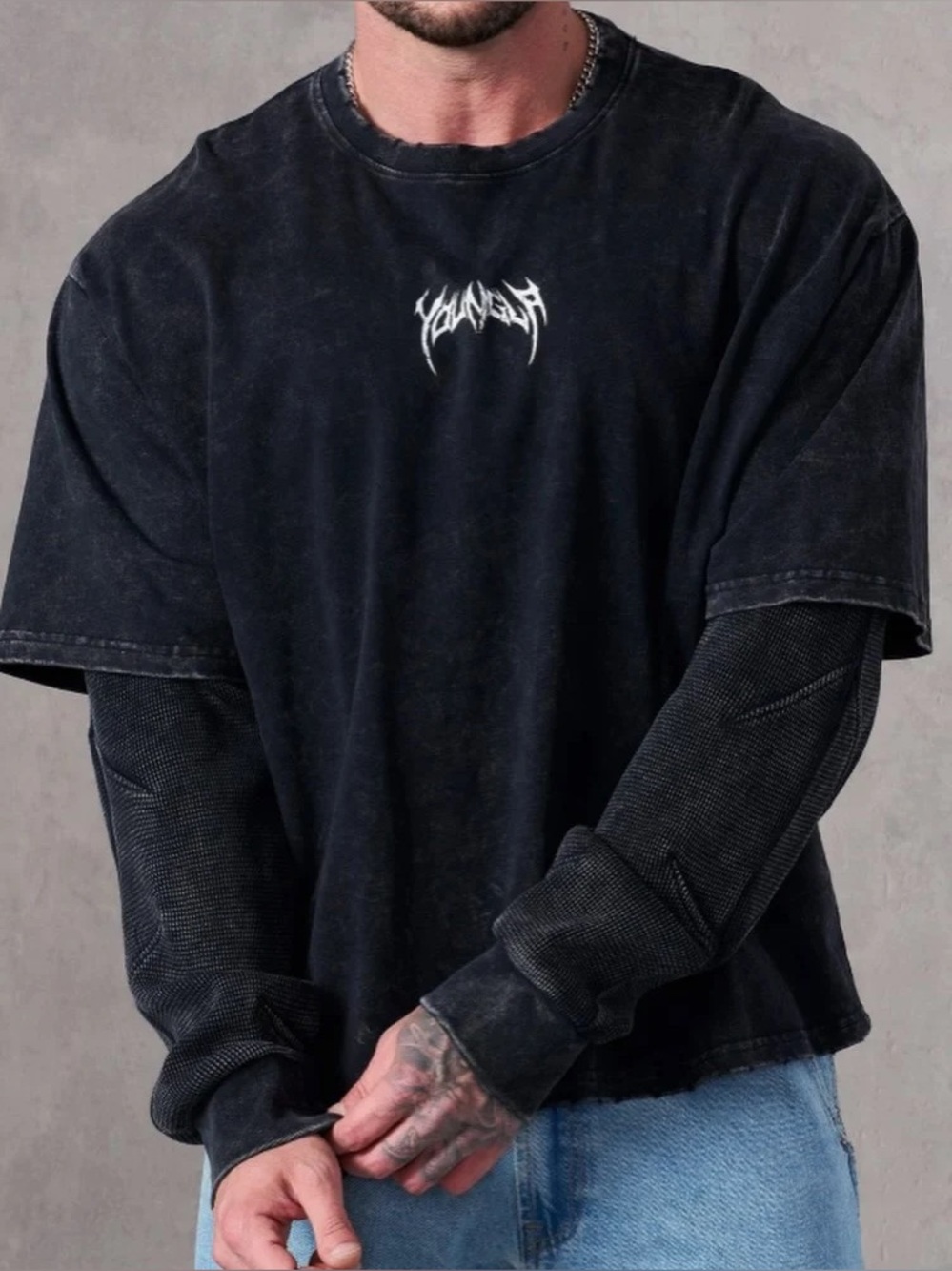 Nwt YoungLA shadow twofer long sleeve